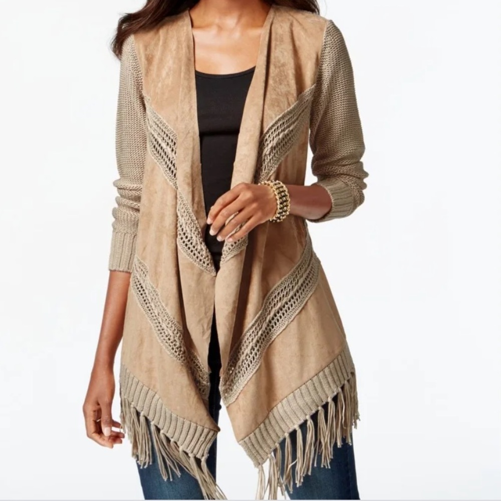 INC Fringe cardigan (NWOT)